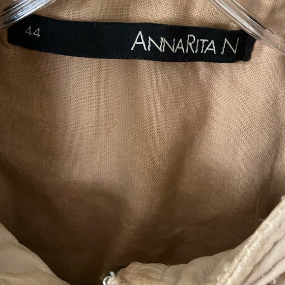 AnnaRita N genuinely leather Moto jacket in cream color, gently used siz… - Picture 10 of 10